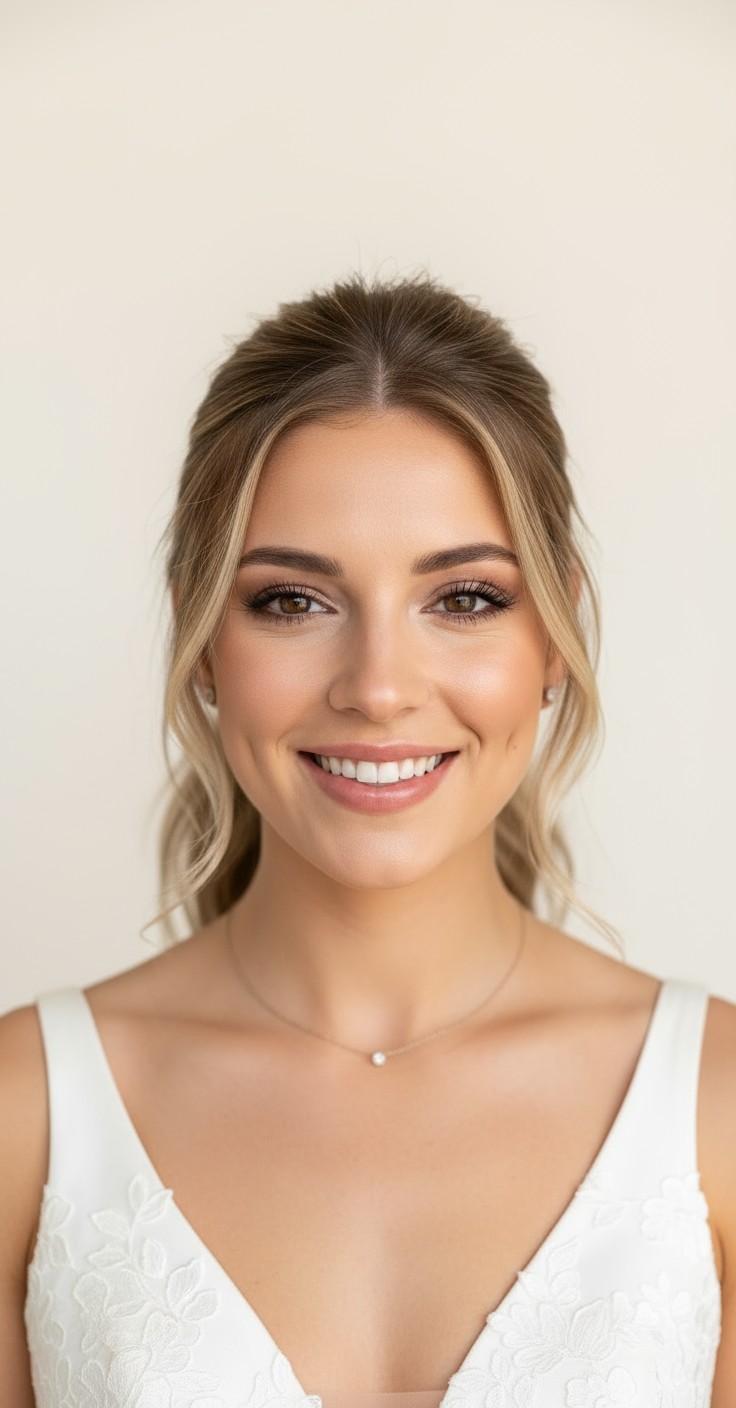 After Messy Ponytail For Wedding